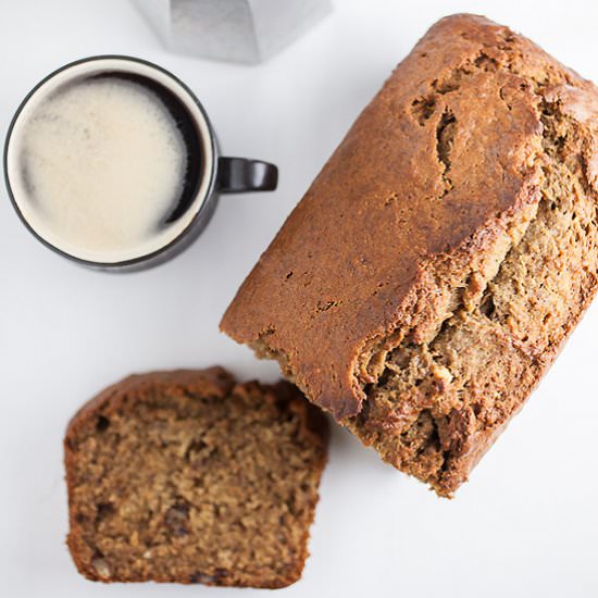 Coffee Infused Banana Bread - Recipe photo by therusticfoodie