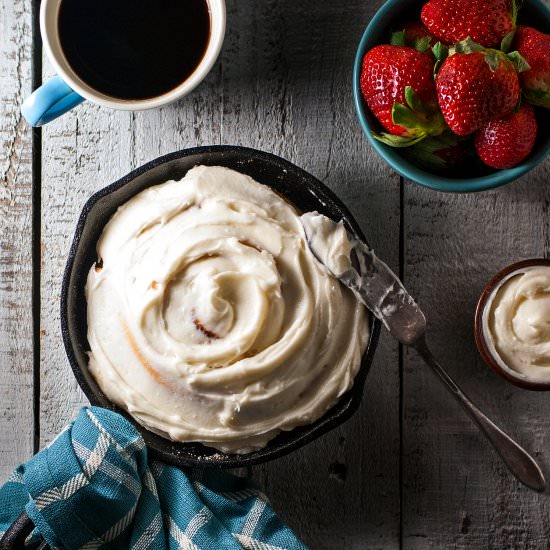 Giant Skillet Cinnamon Roll - Recipe photo by cookiesforengland