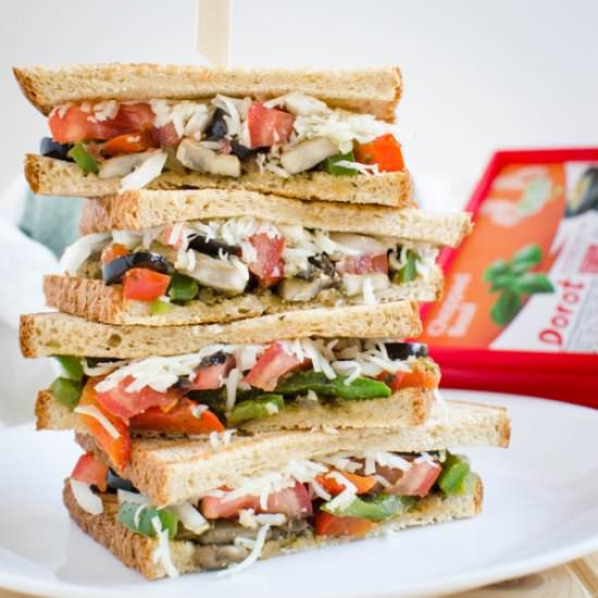 Italian flavored Veggie Sandwich - Recipe photo by watchwhatueat