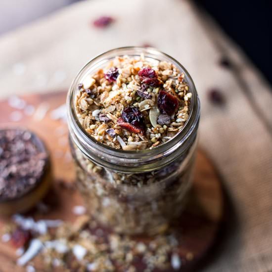 Cranberry Cashew Granola - Recipe photo by Kiwi and Carrot