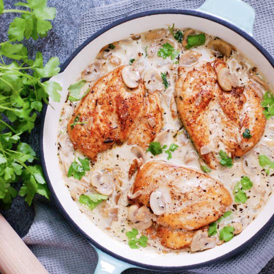 Creamy Mushroom Chicken - Recipe photo by KristynK