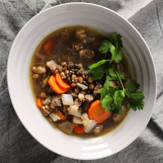Easy Beef & Lentil Stew - Recipe photo by AimeeMarsLiving