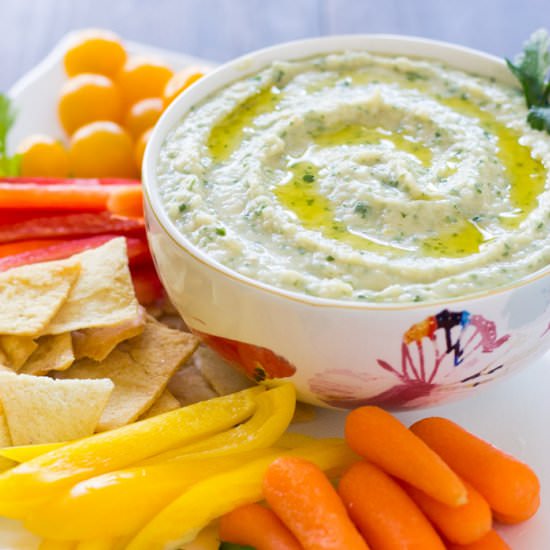 White Bean Parsley Hummus - Recipe photo by Take Two Tapas