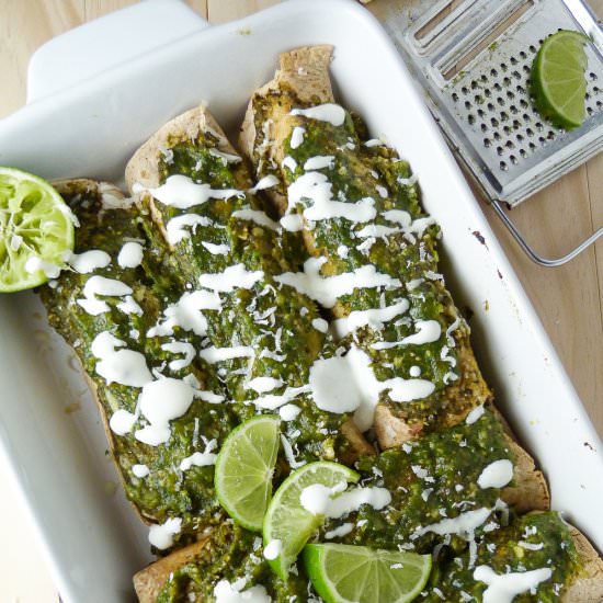 Pork Enchiladas Verdes - Recipe photo by 3ScoopsofSugar