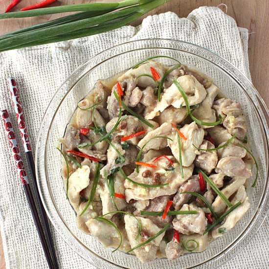 Steamed Chicken and Salted Soy Beans - Recipe photo by dailycookingquest