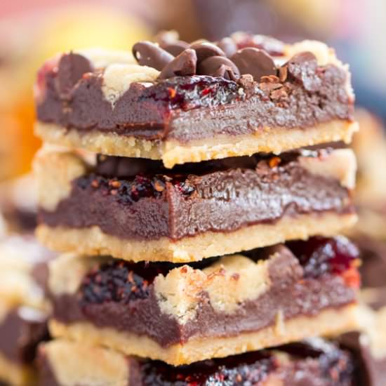 Raspberry Chocolate Chip Bars - Recipe photo by thegoldlininggirl