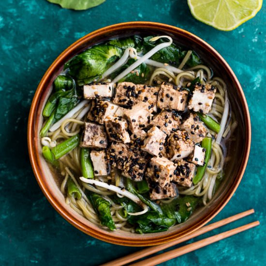 Soba Noodles in Mushroom Broth - Recipe photo by megiswell