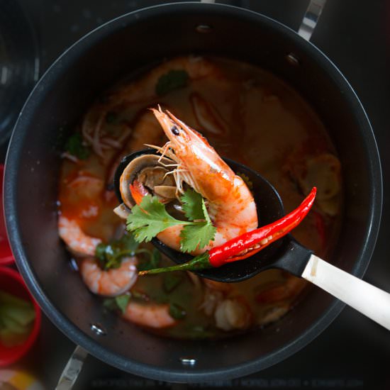 TOM YUM Goong – Thai Soup with SHRI - Recipe photo by Kravings Food Adventures