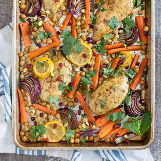 Sheet Pan Moroccan Spiced Chicken - Recipe photo by BourbonAndHoney