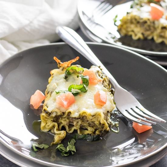 Sausage Pesto Lasagna Rolls - Recipe photo by TheSaltyMarshmallow
