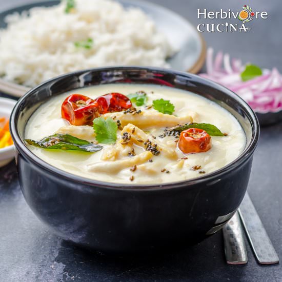 Gathiya Waali Kadhi - Recipe photo by Herbivore Cucina