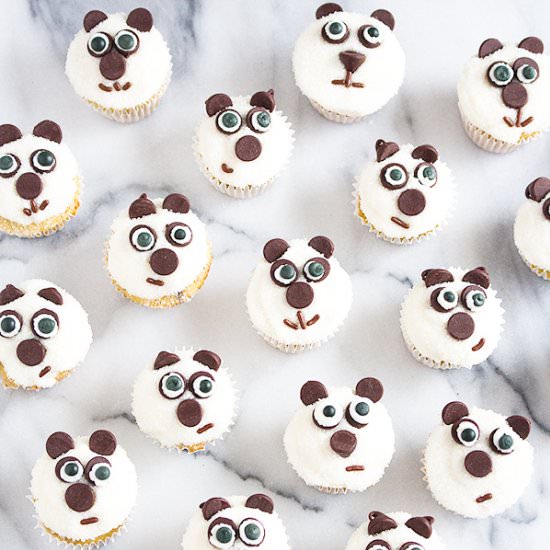 Panda Mini Cupcakes - Recipe photo by sarahsbakestudio