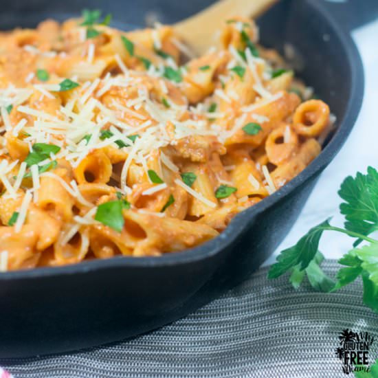 Penne with Spicy Vodka Sauce - Recipe photo by glutenfreemiami
