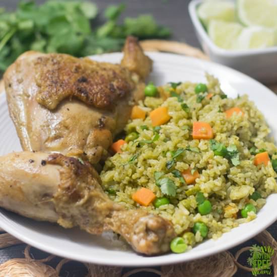 Peruvian Arroz con Pollo - Recipe photo by glutenfreemiami