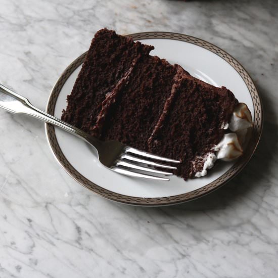 Chocolate Malt Layer Cake - Recipe photo by DisplacedHousewife