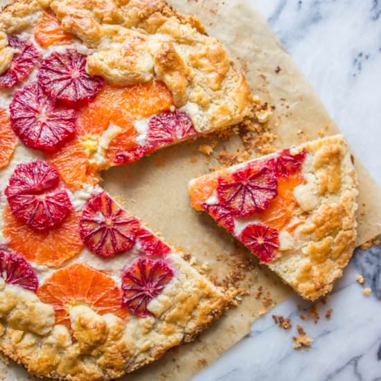 A Blood Orange Crostata - Recipe photo by OurItalianTable