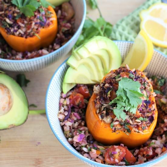 Vegan Stuffed Bell Peppers - Recipe photo by primitivish