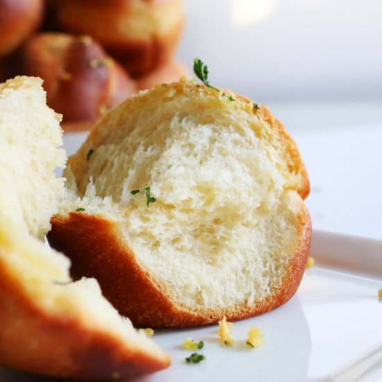 Parker House Garlic Rolls - Recipe photo by kitchenathoskins