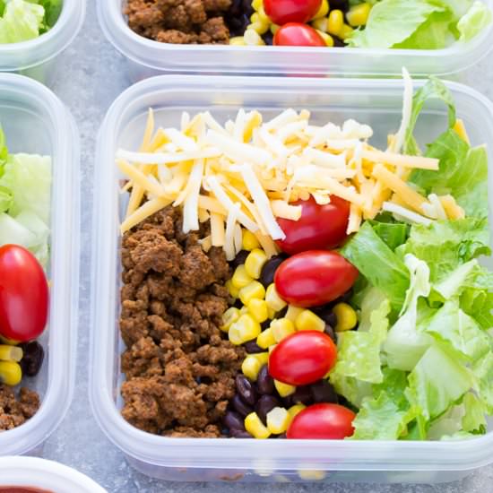 Taco Salad Lunch Bowls - Recipe photo by kristines kitchen