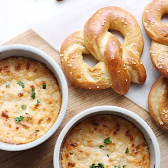 Soft Pretzels with Three Cheese Dip - Recipe photo by prettylifegirls