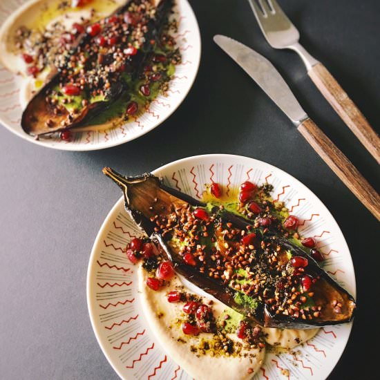 Eggplant and Buckwheat with Cilantro Sauce - Recipe photo by recordsintheden