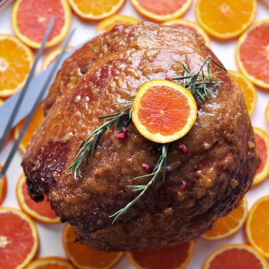 Orange-Marmalade-Glazed Ham - Recipe photo by Mighty Mrs