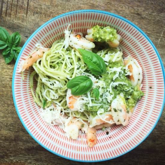 Classic Basil Pesto with Shrimp - Recipe photo by citysupperclub