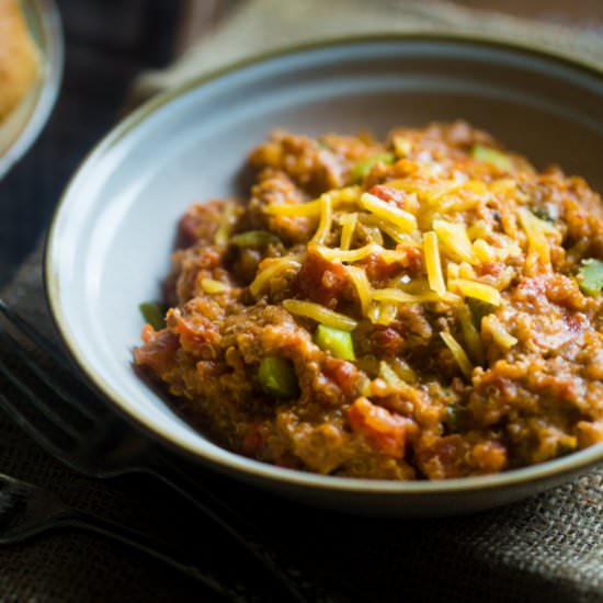 Cheeseburger Quinoa Casserole - Recipe photo by foodfaithfitness
