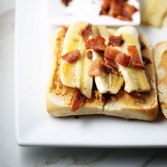 Peanut Butter Banana Bacon Sandwich - Recipe photo by FoodFlavorz