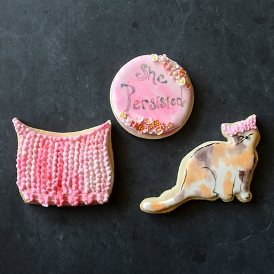 Feminist Knit Hat Cookies - Recipe photo by tikkido