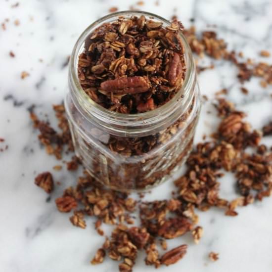 Chocolate Coconut Granola - Recipe photo by twoplacesatonce