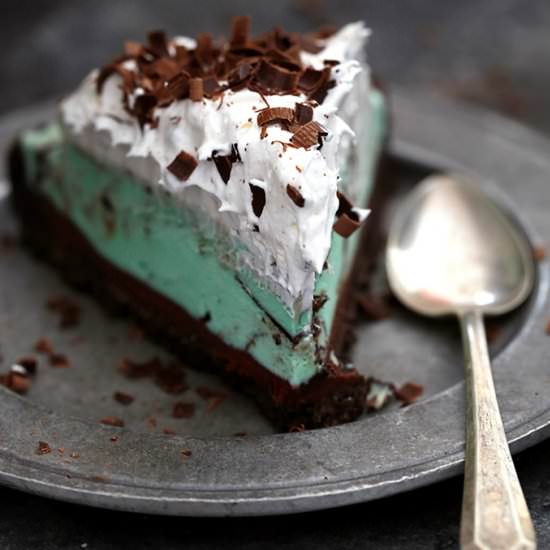 Grasshopper Ice Cream Tart - Recipe photo by Melanie Makes