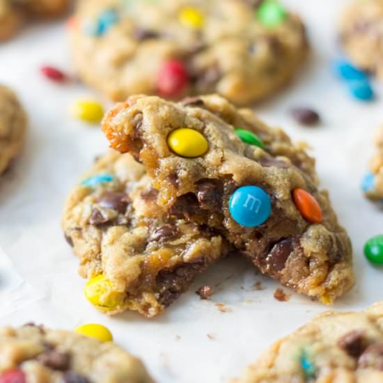 Flourless Monster Cookies - Recipe photo by WhatMollyMade