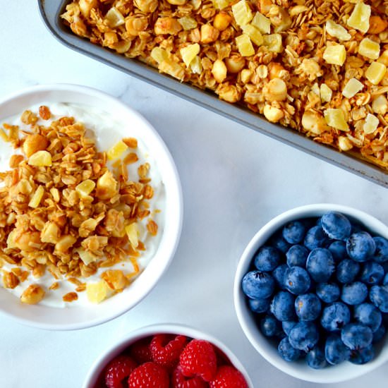 Homemade Coconut Granola - Recipe photo by justataste