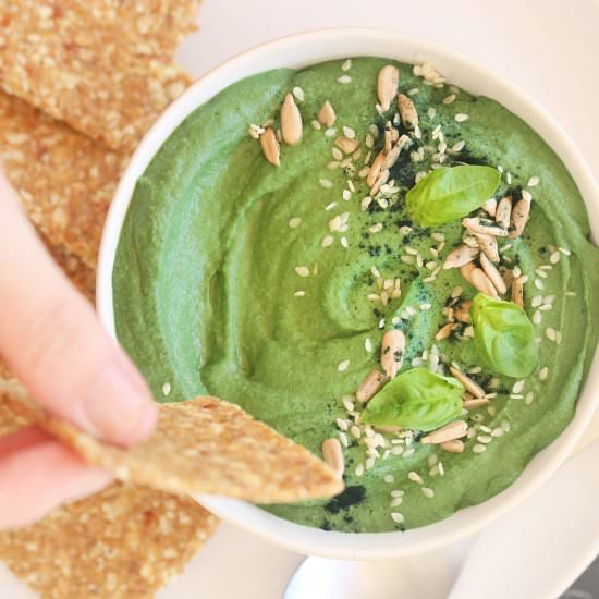 Garden Green Hummus - Recipe photo by begoodorganics