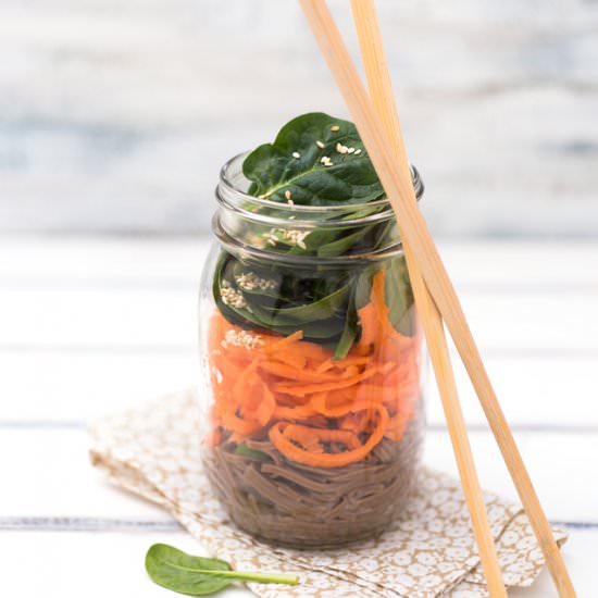 Soba noodles with vegetables - Recipe photo by vanillla