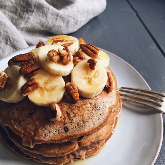 Fluffy Chocolate Chip Pancakes - Recipe photo by clemfoodie