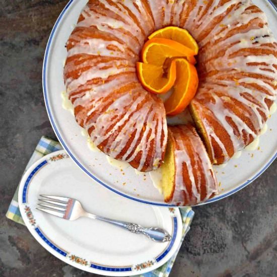 Orange cake with a citrus glaze - Recipe photo by thegardeningcook