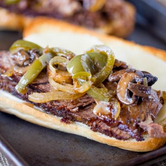 Slow Cooker Cheese Steak Sandwiches - Recipe photo by dinnerthendessert