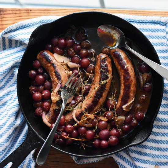 Roasted Sausage and Grapes - Recipe photo by forkvsspoon