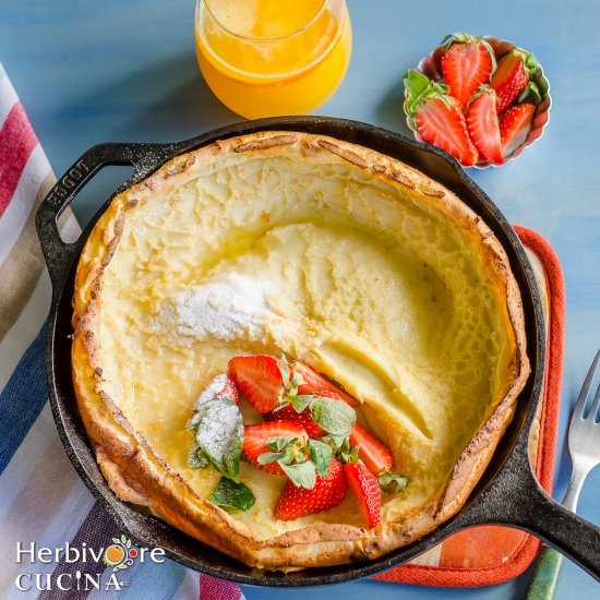 Dutch Baby Pancake - Recipe photo by Herbivore Cucina