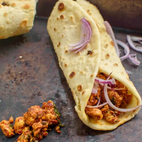 Recheado Chicken Naan Wraps - Recipe photo by poojanadkarni