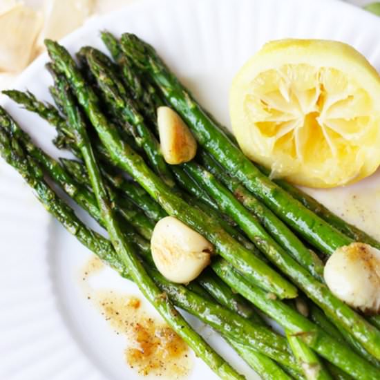 Oven Roasted Asparagus with Lemon - Recipe photo by Longbourn Farm