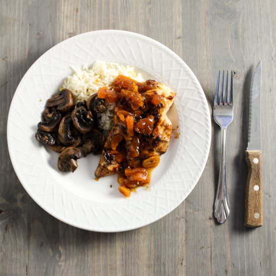 Grilled Apricot Chicken - Recipe photo by Buy This Cook That