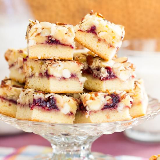Raspberry Almond Bars - Recipe photo by thegoldlininggirl