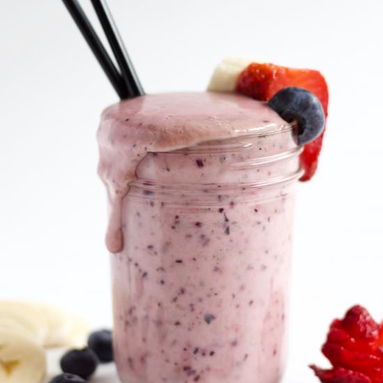 Berries w/ Berries Smoothie - Recipe photo by honeyandspiced