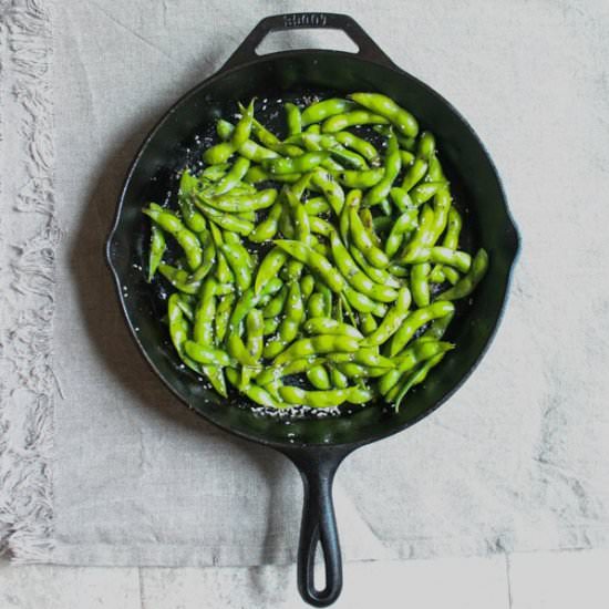 Spicy Garlic Edamame - Recipe photo by twoplacesatonce