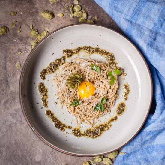 Hopsta: Hop Pasta - Recipe photo by TheBeeroness