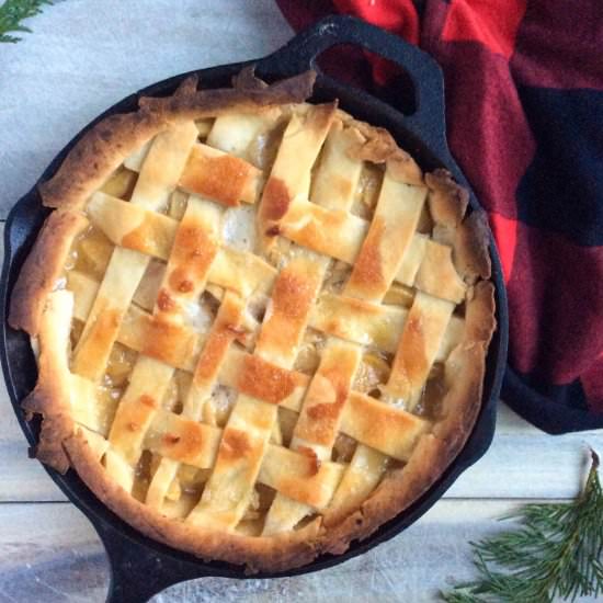Vegan Cast Iron Apple Pie - Recipe photo by veganmtnlife
