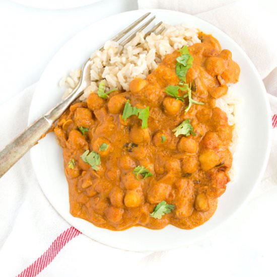 Healthy Butter Chickpeas - Recipe photo by nourishedtheblog